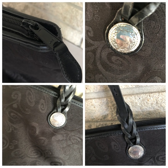 SOLD!!! Brighton Black Fabric & Leather Bag - Picture 5 of 7